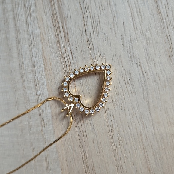 Monet Jewelry - Vintage Rhinestone Heart Necklace